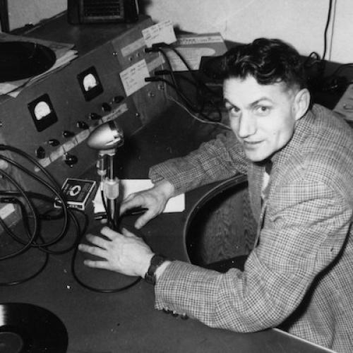 Victor Searle radio announcer for CFYK (Roger Gelinas Collection)