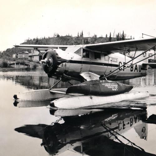 Airplane at Yellowknife 1942 (YK Press Images Collection)